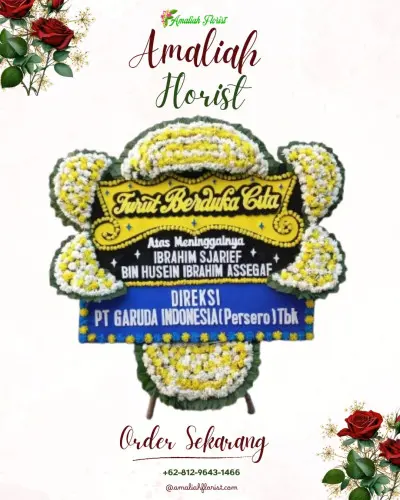 Papan Bunga Duka di Madukoro